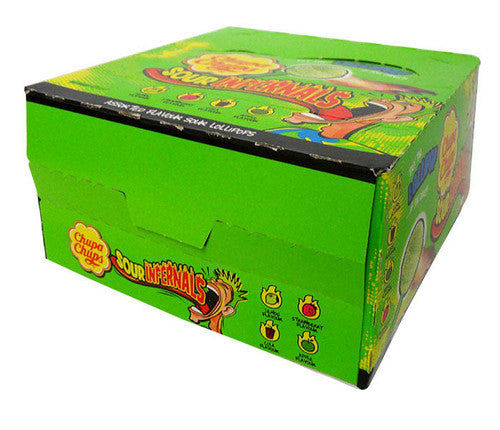 Chupa Chups - Sour Infernals (50 x 9.5g lollipops in a display box)