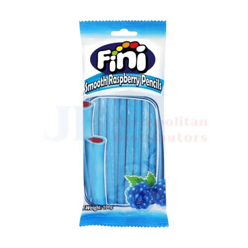 Fini Blue Smooth Raspberry Pencils 100g (160 Pack)