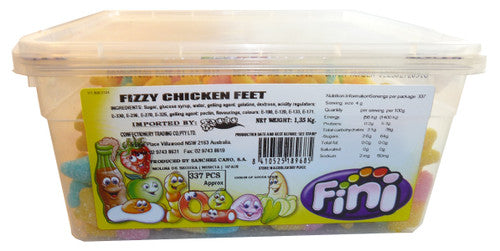 Fini Fizzy Chicken Feet (1.35kg - approx 337 pieces in a display tub)