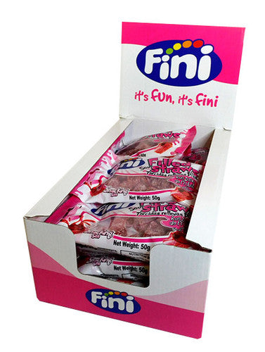Fini Pillow Packs - Filled Sour Straws (18 x 50g)