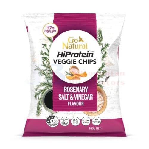 Go Natural Hiprotein Veggie Chips Rosmary Salt & Vinegar Flavour 100g