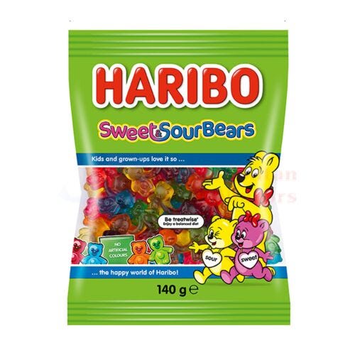 Haribo Sweet And Sour Bears 140g