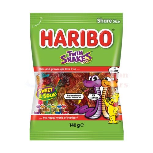 Haribo Twin Snakes 140g