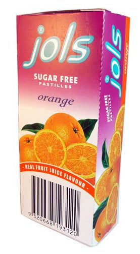 Jols Sugar Free Pastilles - Orange (18 x 25g packs)