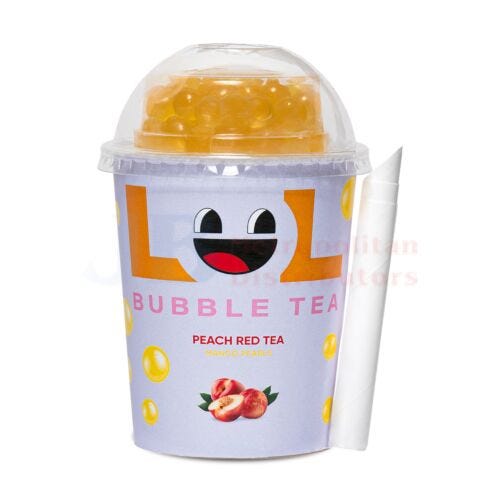 Lol Peach Red Tea + Mango Pearls 275ml