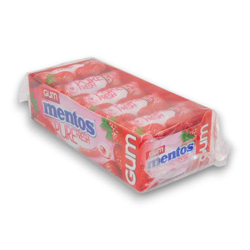 Mentos - Sugar free - Pure Fresh Gum - Strawberry (10x 30g Bottle)