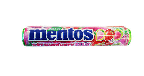 Mentos Strawberry Mix (37.5g roll x 40 Display Unit)