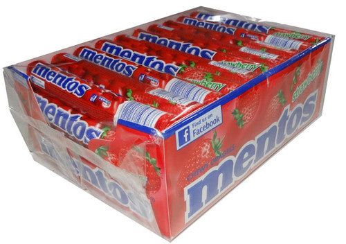 Mentos - Strawberry (40 Roll Display Unit)