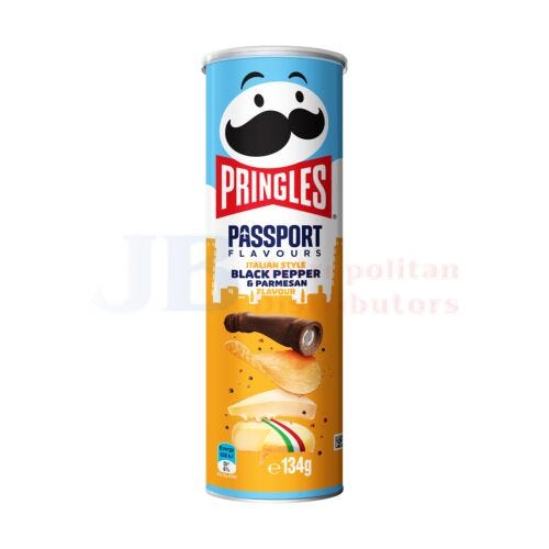 Pringles Passport Flavours Italian Style Black Pepper & Parmesan 134g