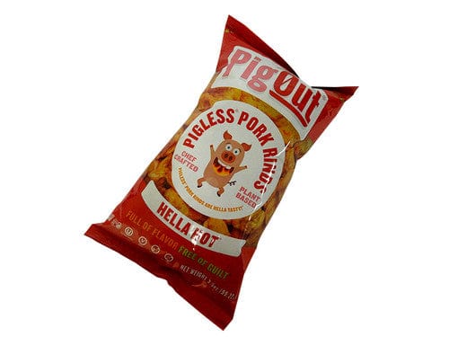 PigOut Pigless Pork Rinds - Hella Hot (99g bag)