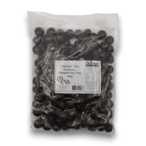 Premium Dark Chocolate Raspberries (1kg bag)