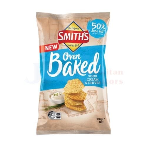 Smith's Oven Baked Sour Cream & Chives 130g