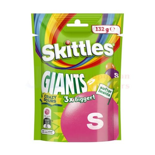 Skittles Giants Sour 132g