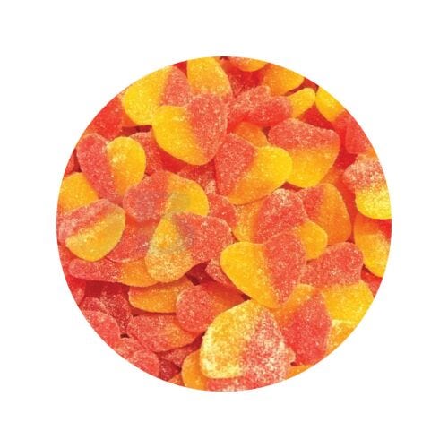 Bulk Trolli Sour Peach Hearts 2kg