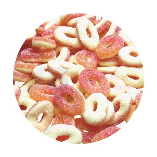 Bulk Trolli Peach Sour O's 1.5kg