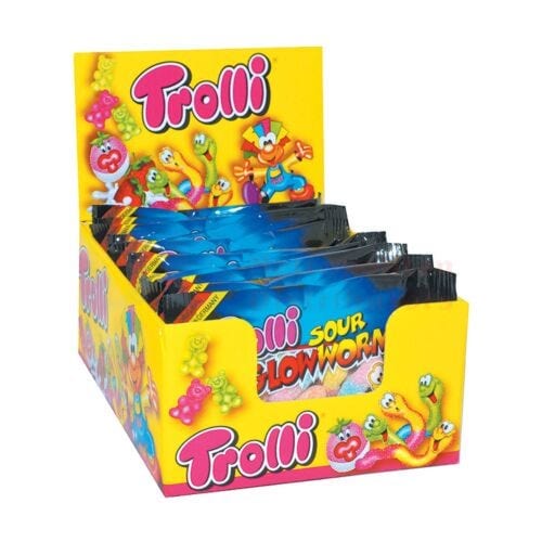 Trolli Sour Glow Worms 45g (12 Pack)