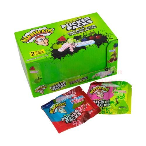 Warheads Sour Dippin' Pucker Packs 15g (36 Piece)