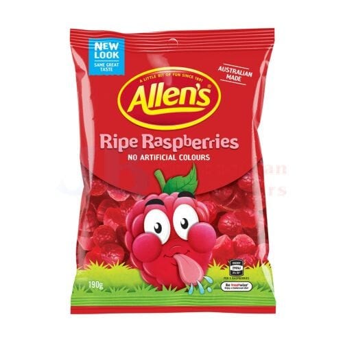 Allens Allens Raspberries Bag 190g Allens Raspberries Bag 190g