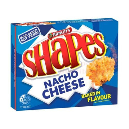 Arnotts Individual Arnotts Shape Nacho Cheese 160g 9310072023205 JBMASNC2 Arnotts Shape Nacho Cheese 160g
