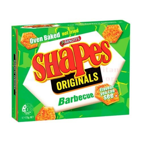 Arnotts Individual Arnotts Shapes Original Bbq 175g 9310072028866 JBMASOB2 Arnotts Shapes Original Bbq 175g