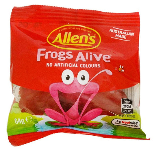 Big Boss Individual Allens Mini Bag - Red Frogs Alive (64g bag x 20pc box) 19300605124025 TPFS10626 Allens Mini Bag - Red Frogs Alive (64g bag x 20pc box)