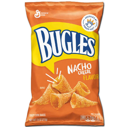 Bugles Bugles Nacho Cheese Crispy Corn Snacks 212g Bugles Nacho Cheese Crispy Corn Snacks 212g