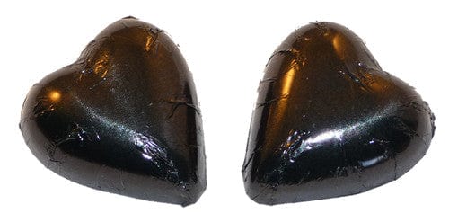 Chocolate Gems Individual Chocolate Gems - Chocolate Hearts - Black Foil (1kg bag / approx 125 pieces) TPFS2118 Chocolate Gems - Chocolate Hearts - Black Foil (1kg bag / approx 125 pieces)