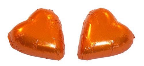 Chocolate Gems Individual Chocolate Gems - Chocolate Hearts - Bronze Orange Foil (1kg bag / approx 125 pieces) TPFS2119 Chocolate Gems - Chocolate Hearts - Bronze Orange Foil (1kg bag / approx 125 pieces)