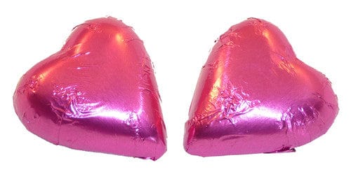 Chocolate Gems Individual Chocolate Gems - Chocolate Hearts - Hot Pink Foil (1kg bag / approx 125 pieces) TPFS2126 Chocolate Gems - Chocolate Hearts - Hot Pink Foil (1kg bag / approx 125 pieces)