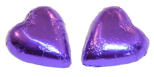 Chocolate Gems Individual Chocolate Gems - Chocolate Hearts - Purple Foil (1kg bag / approx 125 pieces) TPFS2134 Chocolate Gems - Chocolate Hearts - Purple Foil (1kg bag / approx 125 pieces)