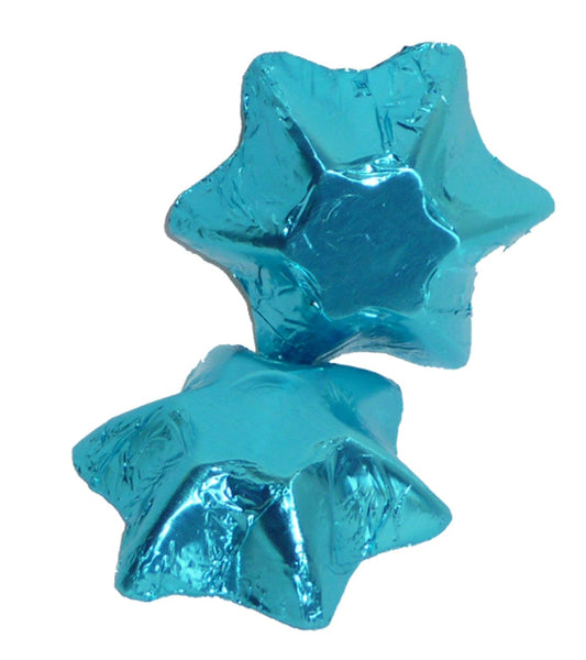 Chocolate Gems Individual Chocolate Gems - Chocolate Stars - Light Blue Foil (1kg bag / approx 138 pcs) TPFS2107 Chocolate Gems - Chocolate Stars - Light Blue Foil (1kg bag / approx 138 pcs)