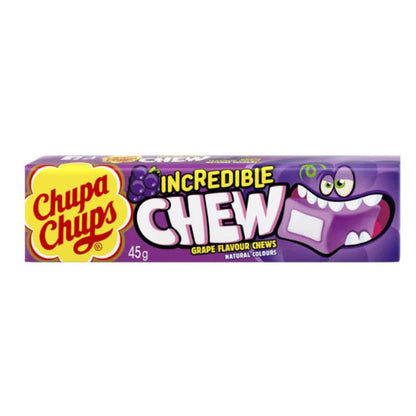 Chupa Chups Individual Chupa Chups Incredible Chew Grape 45g (20 Pack) TF21259 Chupa Chups Incredible Chew Grape 45g (20 Pack)