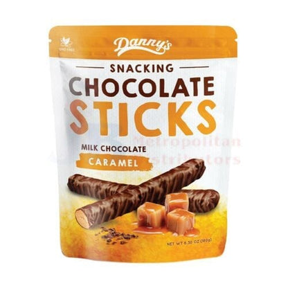 Dannys Dannys Choc Sticks Caramel 180g Dannys Choc Sticks Caramel 180g