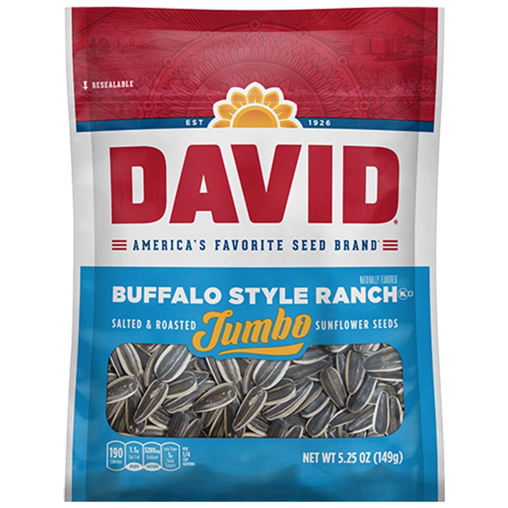 David David Sunflower Seed Buffalo Style Ranch Peg Bag 149g David Sunflower Seed Buffalo Style Ranch Peg Bag 149g