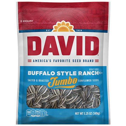 David David Sunflower Seed Buffalo Style Ranch Peg Bag 149g David Sunflower Seed Buffalo Style Ranch Peg Bag 149g