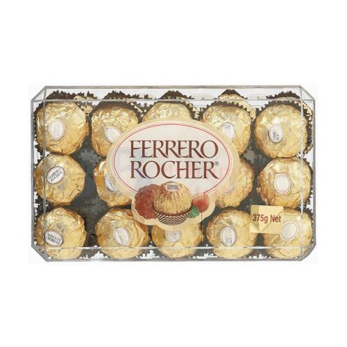 Ferrero Rocher Individual Ferrero Rocher 375g (30 Pack) 8000500032237 JBMRT30 Ferrero Rocher 375g (30 Pack)