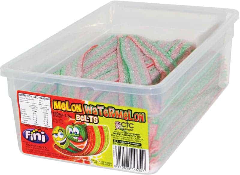 Fini Individual Fini Melon Watermelon Sour Belts 1.2kg CLMUSYXIUEYT Fini Melon Watermelon Sour Belts 1.2kg