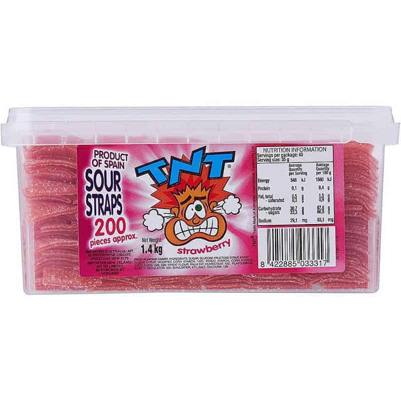 Fini Individual Fini Strawberry Sour Belts 1.2kg YTHVFBNSITTA Fini Strawberry Sour Belts 1.2kg