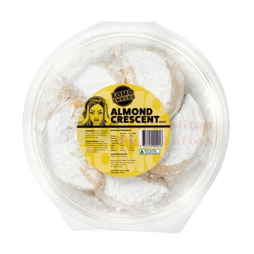 Fomo Snacks Fomo Snacks Almond Crescent 300g Fomo Snacks Almond Crescent 300g