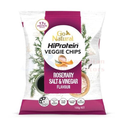 Go Natural Go Natural Hiprotein Veggie Chips Rosmary Salt & Vinegar Flavour 100g Go Natural Hiprotein Veggie Chips Rosmary Salt & Vinegar Flavour 100g