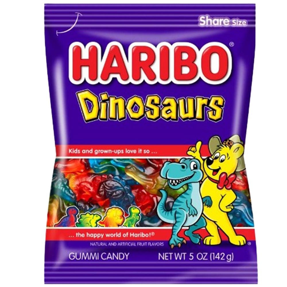 Haribo Haribo Dinosaur Peg Bag 141g Haribo Dinosaur Peg Bag 141g