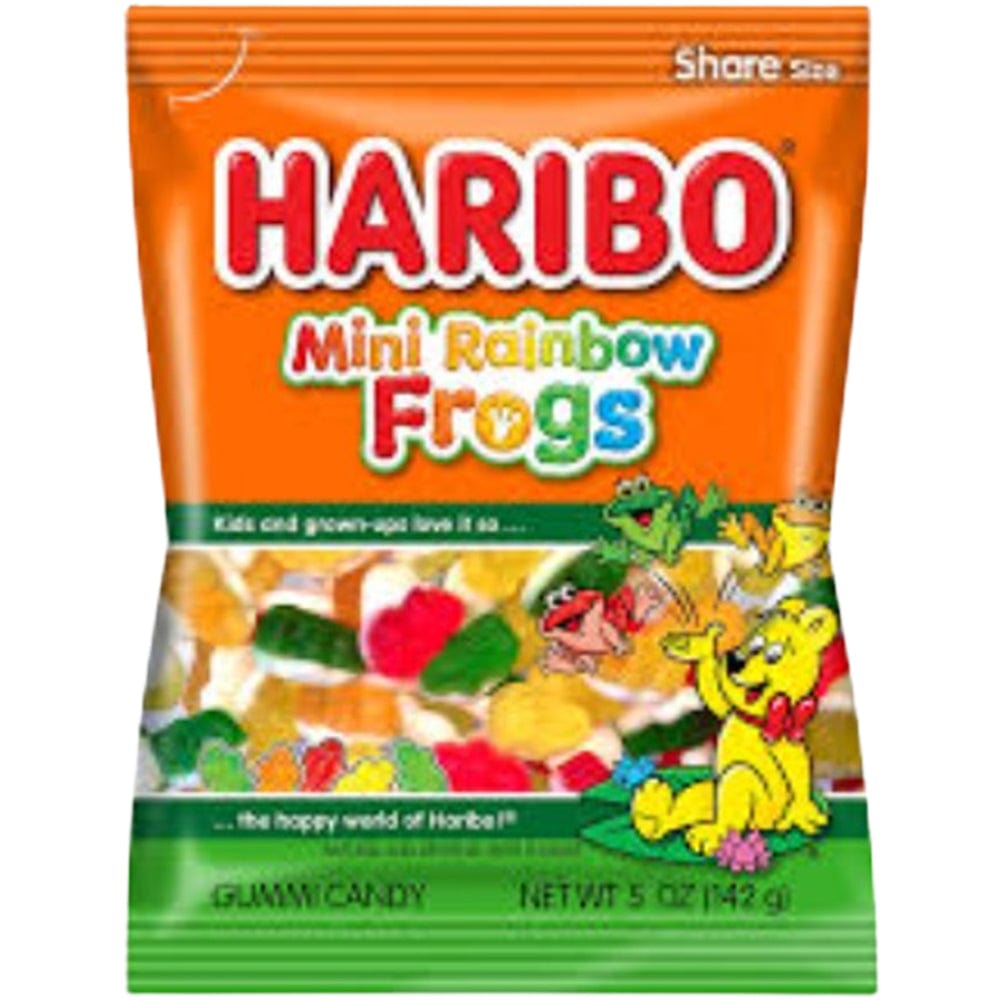 Haribo Haribo Mini Rainbow Frogs Peg Bag 141g Haribo Mini Rainbow Frogs Peg Bag 141g