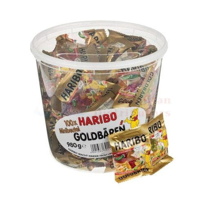 Haribo Individual Haribo Goldbears Drum 980g 4001686301180 JBMHGBD Haribo Goldbears Drum 980g