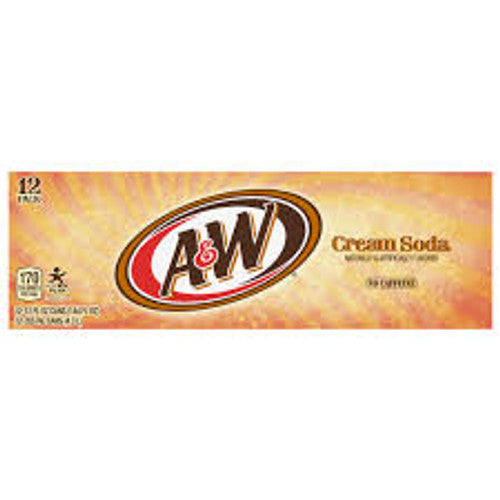 A & W Sparkling Cream Soda (12 x 355ml Cans)