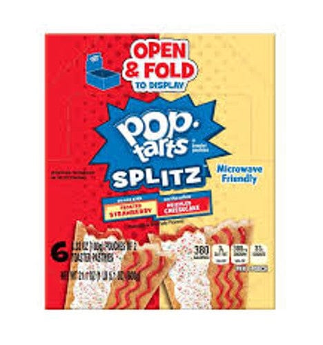Kelloggs Pop Tarts - Splitz  Strawberry/Cheesecake  (6 pouches of 2 x 100g toaster pastries)
