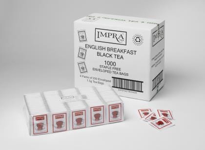 IMPRA Impra Tea Bags Env English Breakfast Staple Free 250 pack Impra Tea Bags Env English Breakfast Staple Free 250 pack