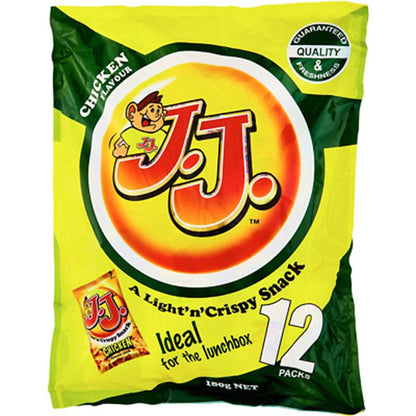 Jj JJ Chips Chicken Flavour Multi Pack 180g JJ Chips Chicken Flavour Multi Pack 180g
