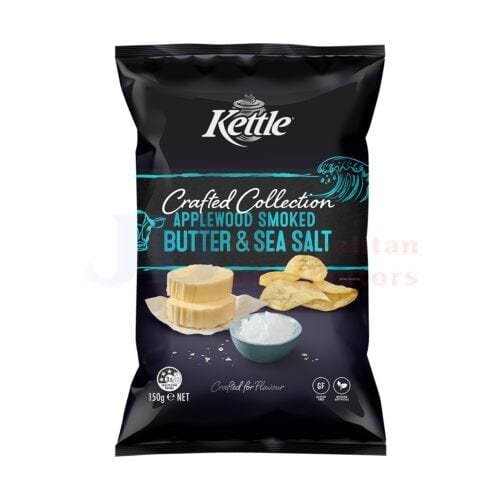 Kettle Individual Kettle Applewood Smoked Butter & Sea Salt 150g 9310988021685 JBMKABSS1 Kettle Applewood Smoked Butter & Sea Salt 150g