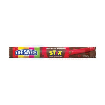 Lifesaver Individual Lifesaver Choc Filled Raspberry Stix 40g (30 Pack) 9310881915746 JBMLSCFRS Lifesaver Choc Filled Raspberry Stix 40g (30 Pack)