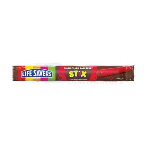 Lifesaver Individual Lifesaver Choc Filled Raspberry Stix 40g (30 Pack) 9310881915746 JBMLSCFRS Lifesaver Choc Filled Raspberry Stix 40g (30 Pack)